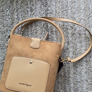 Nanette Lepore Tan Leather Tote Bag Structured Design. NWT